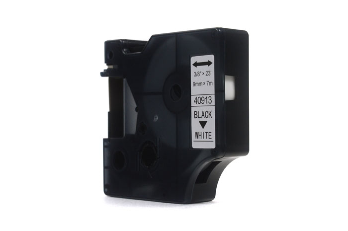 Zamiennik taśmy Dymo D1 Czarny/Biały 9mm x 7m JetWorld