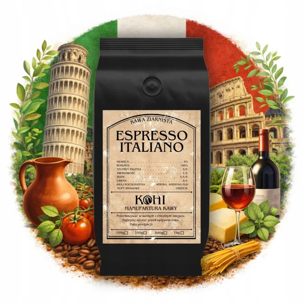 KOHI-Z-500-ESPRESSOITALIANO Kawa ziarnista 100% Robusta Espresso Italiano 500g KOHI