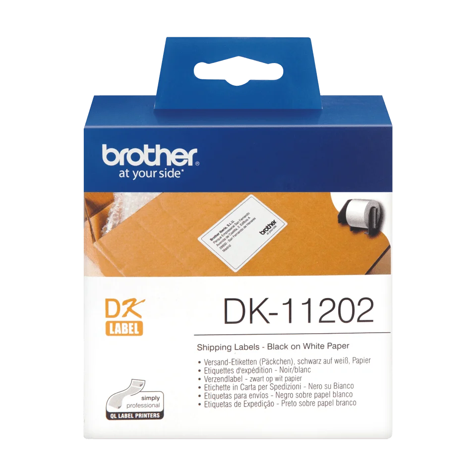 Etykiety adresowe dostawcze Brother DK-11202 62mm x 100mm 300 szt