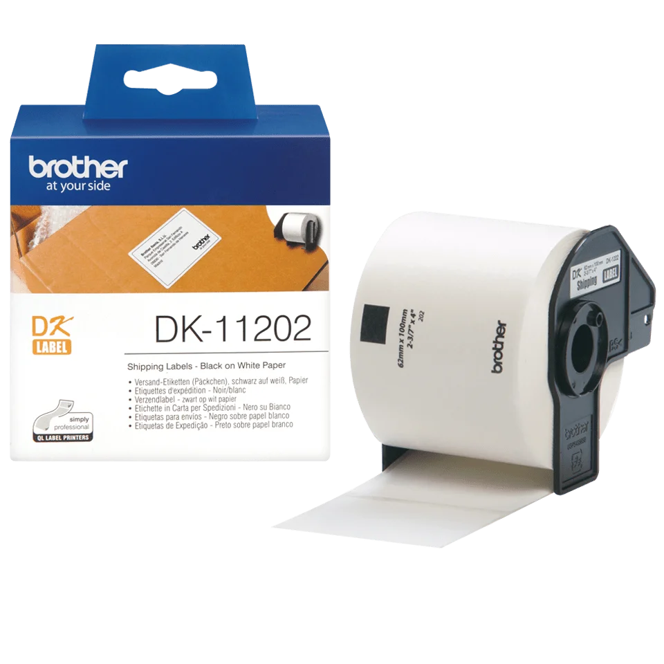 Etykiety adresowe dostawcze Brother DK-11202 62mm x 100mm 300 szt