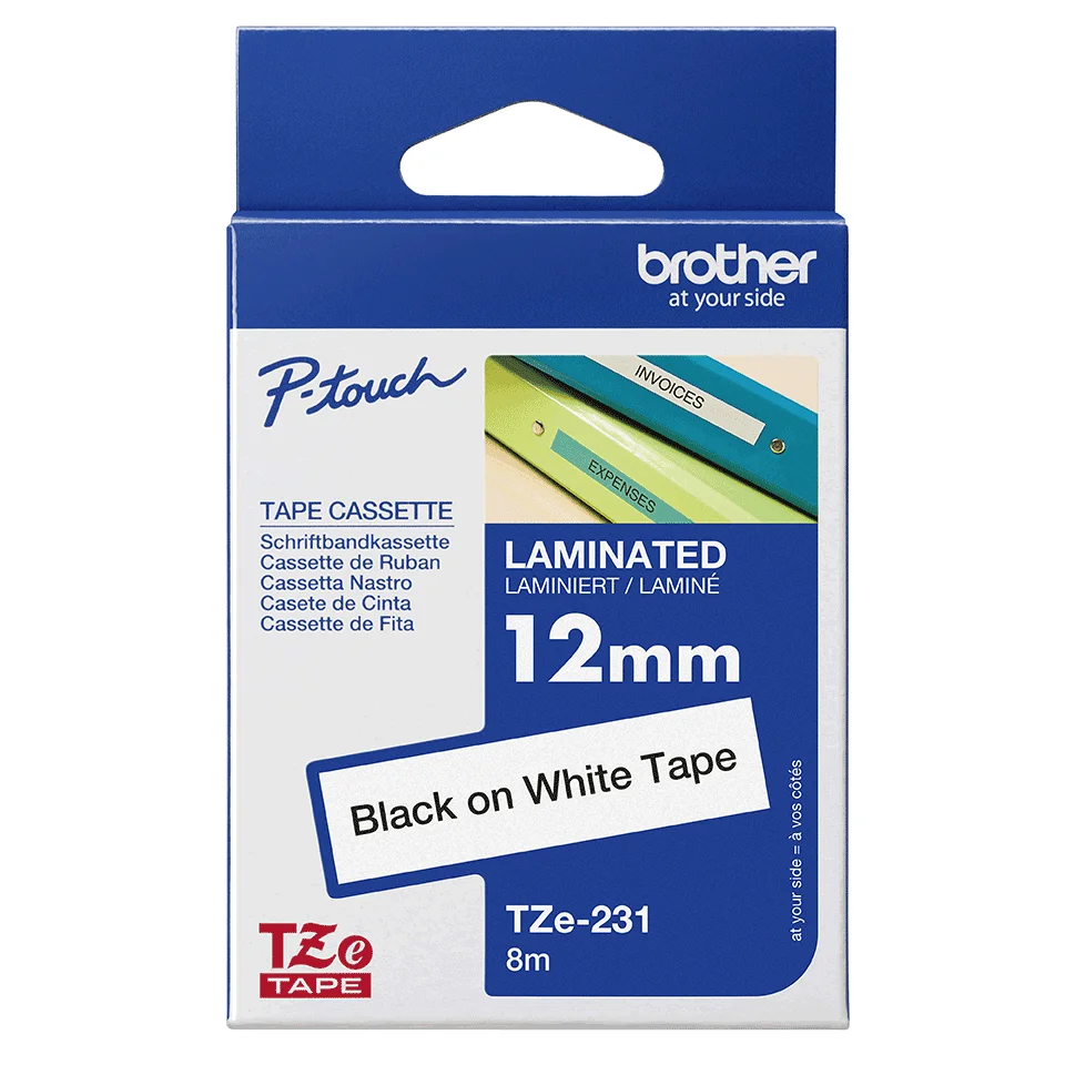 Taśma do etykiet Brother TZe-231 12mm Black on White