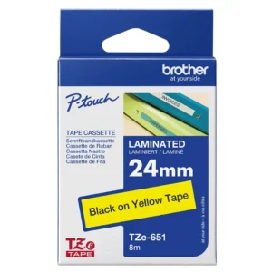 Taśma do etykiet Brother TZe-651 24mm Black on Yellow