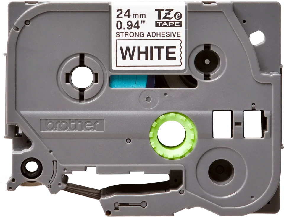 TZES251_2.webp Taśma do etykiet Brother TZe-S251 24mm Black on White Strong Adhesive
